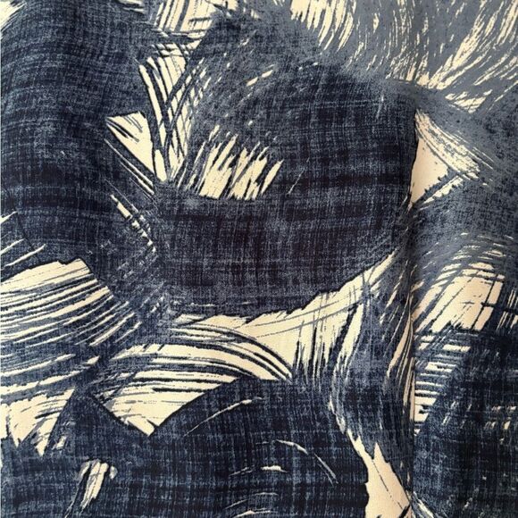 TOMMY HILFIGER Sleeveless Pleated V-neck Blue Multi Dress~Size 12 - Picture 4 of 4